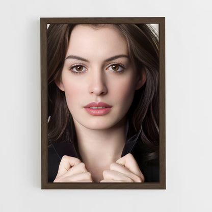 ap-anne hathaway-6 cadre Bois foncé