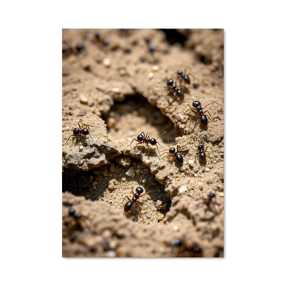 Poster Fourmis en Sable