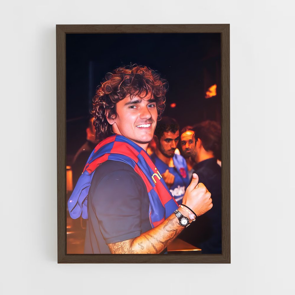 ap-antoine griezmann-4 cadre Bois foncé