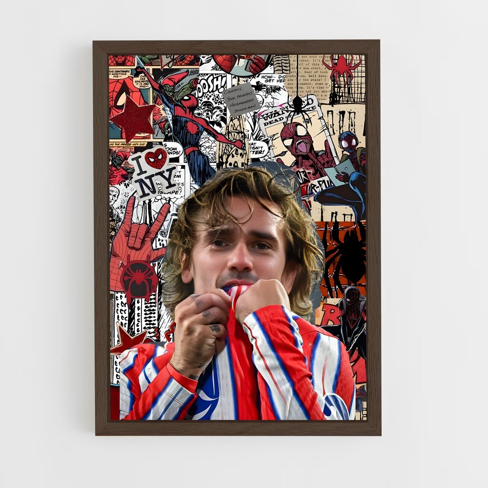 ap-antoine griezmann-5 cadre Bois foncé