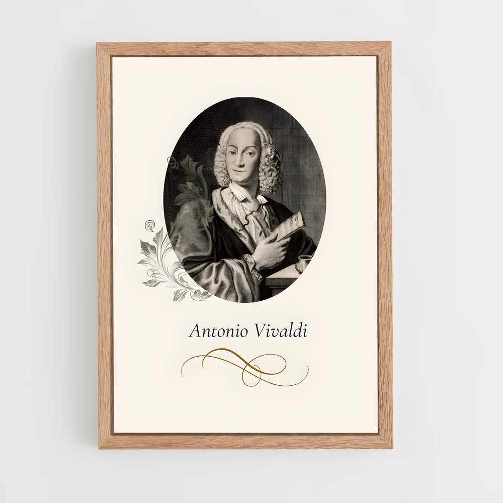 ap-antonio vivaldi-4 cadre Bois clair
