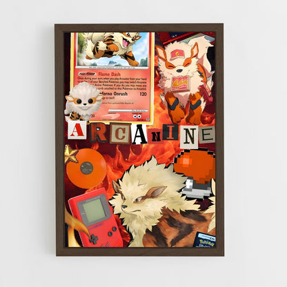 ap-arcanine-3 cadre Bois foncé