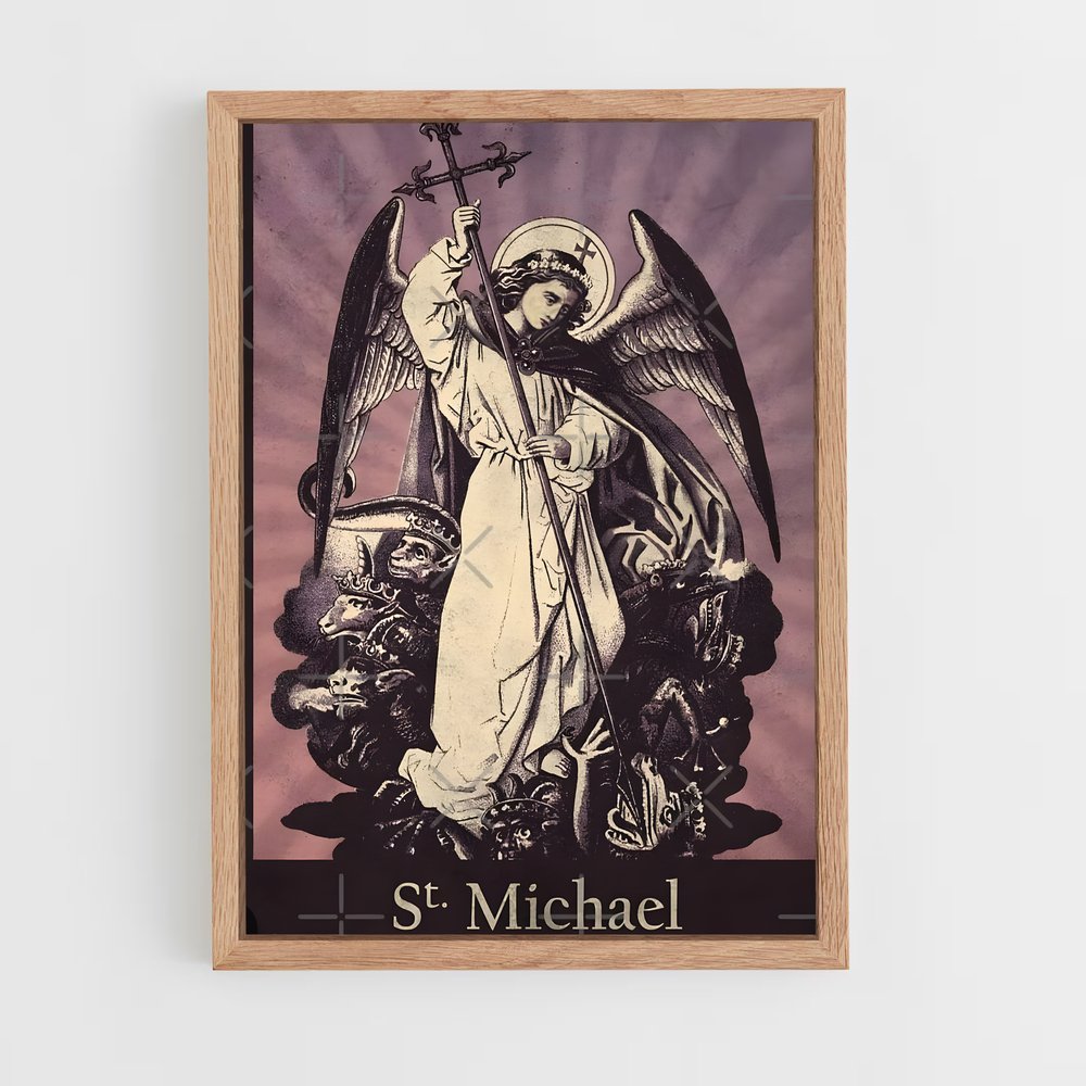 ap-archangel michael-10 cadre Bois clair