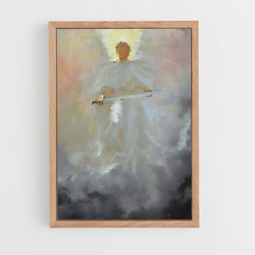 ap-archangel michael-12 cadre Bois clair
