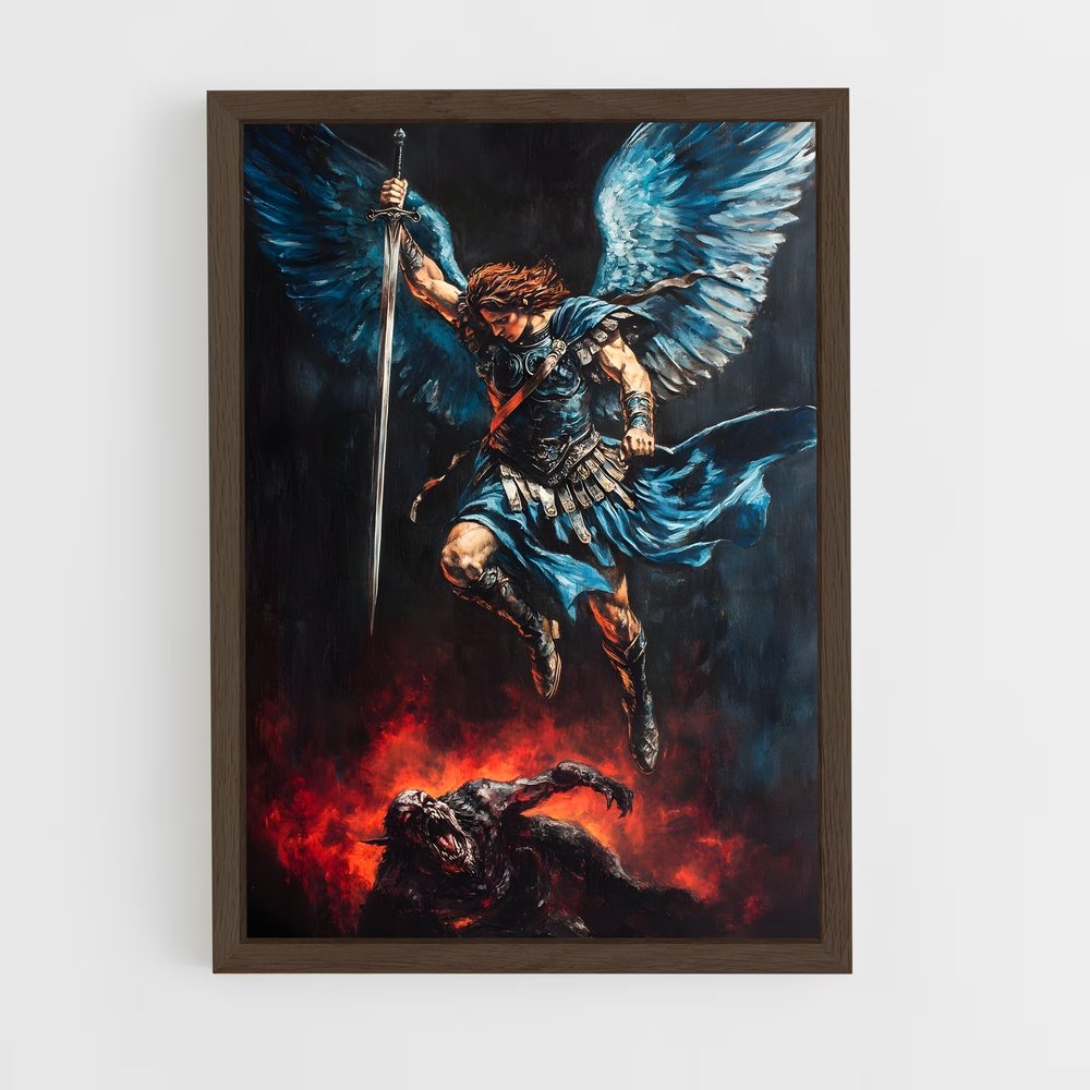 ap-archangel michael-15 cadre Bois foncé