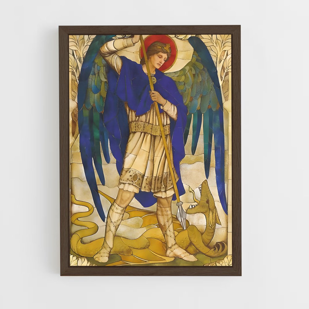 ap-archangel michael-16 cadre Bois foncé