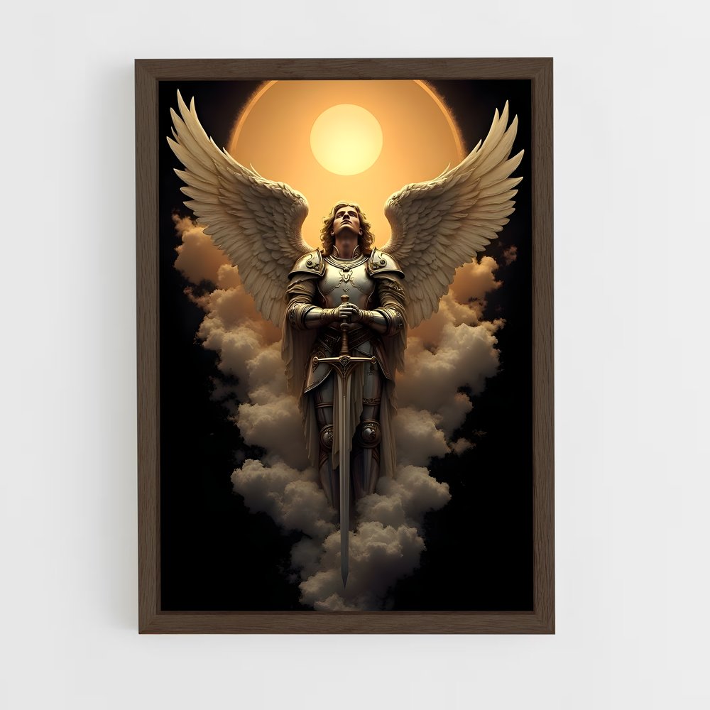 ap-archangel michael-17 cadre Bois foncé