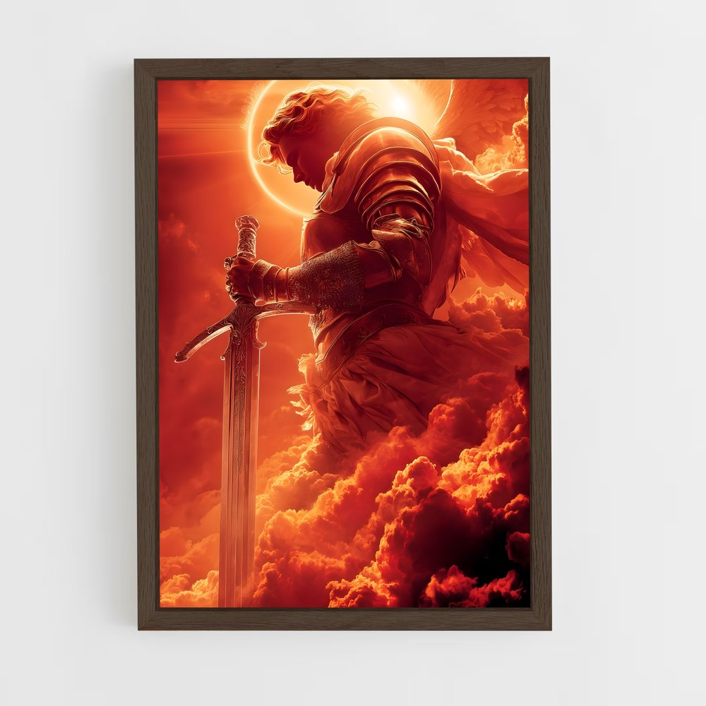 ap-archangel michael-7 cadre Bois foncé
