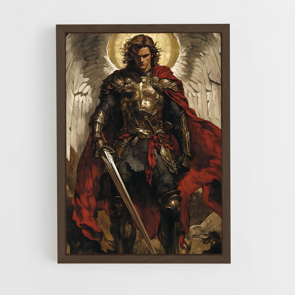 ap-archangel michael-9 cadre Bois foncé