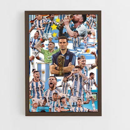 ap-argentina national football team-10 cadre Bois foncé