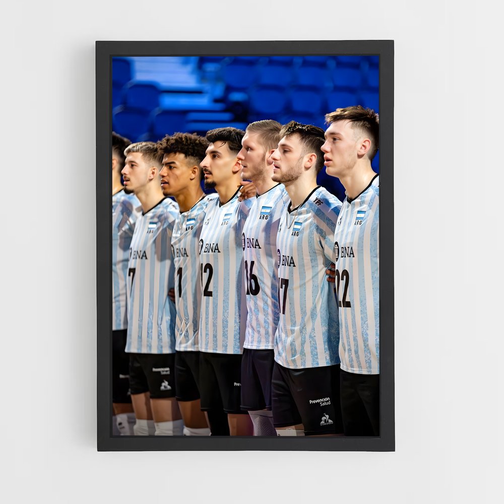 ap-argentina national volleyball team-2 cadre Noir