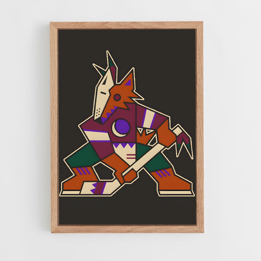 ap-arizona coyotes-3 cadre Bois clair