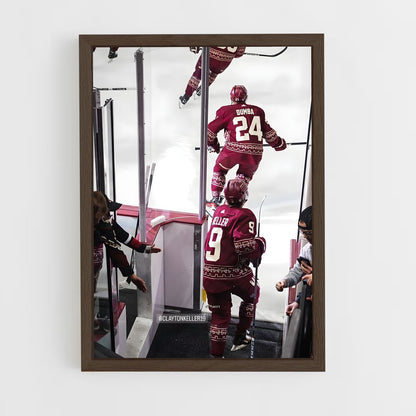ap-arizona coyotes-4 cadre Bois foncé