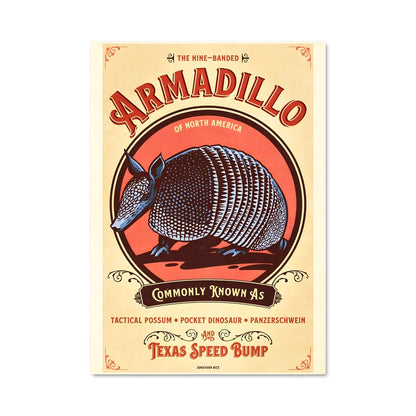 Poster Texas Armadillo Adventure