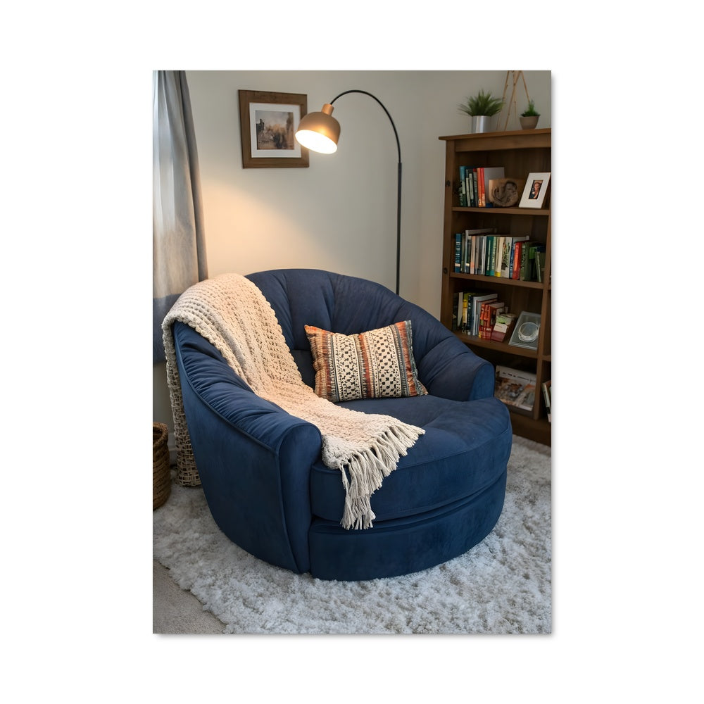 Poster Fauteuil Bleu
