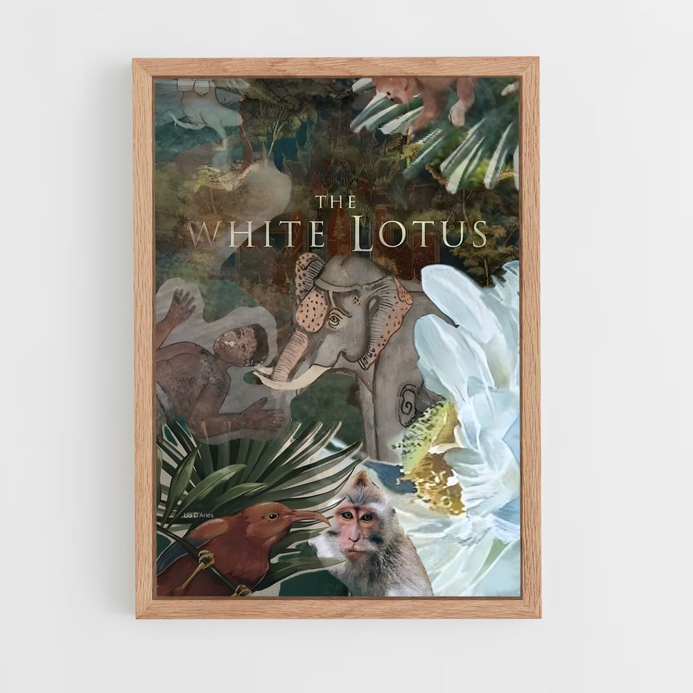 ap-armond white lotus-2 cadre Bois clair