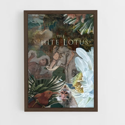 ap-armond white lotus-2 cadre Bois foncé