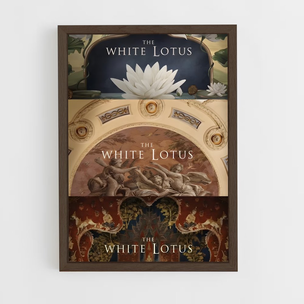 ap-armond white lotus-4 cadre Bois foncé