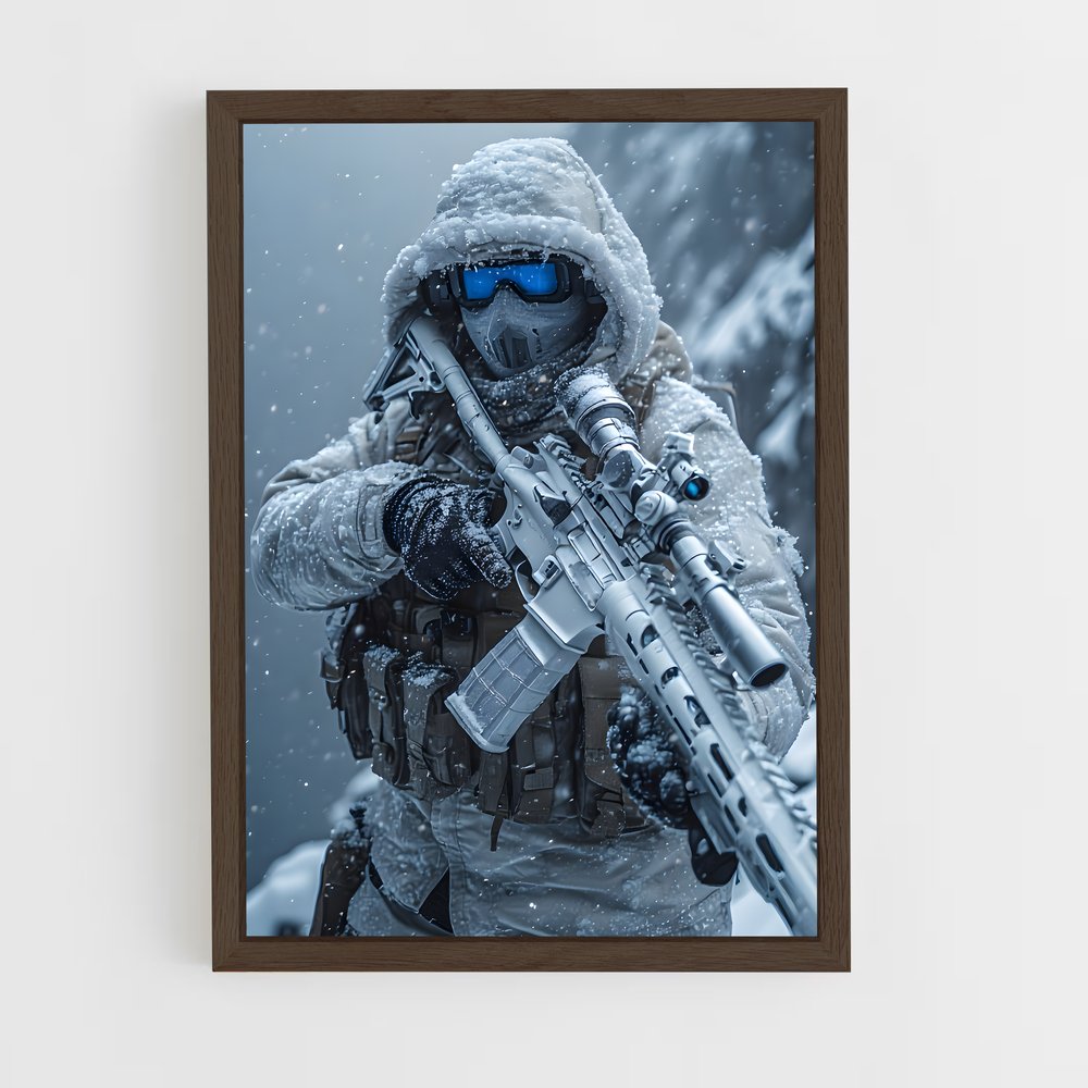 ap-army soldier-12 cadre Bois foncé