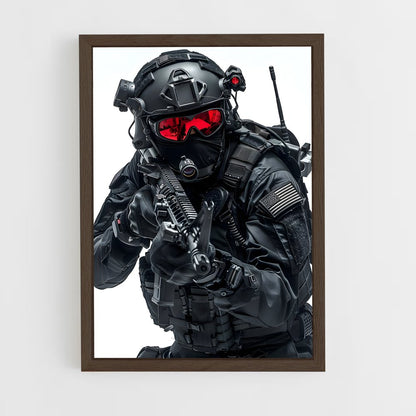 ap-army soldier-4 cadre Bois foncé