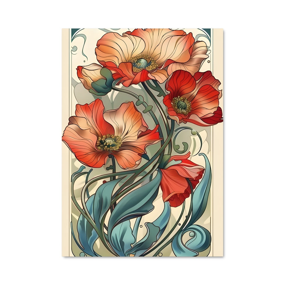 Poster Floraison Écarlate