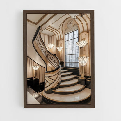 ap-art deco-9 cadre Bois foncé