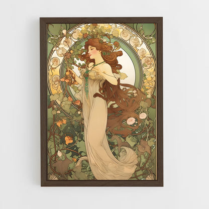 ap-art nouveau-2 cadre Bois foncé