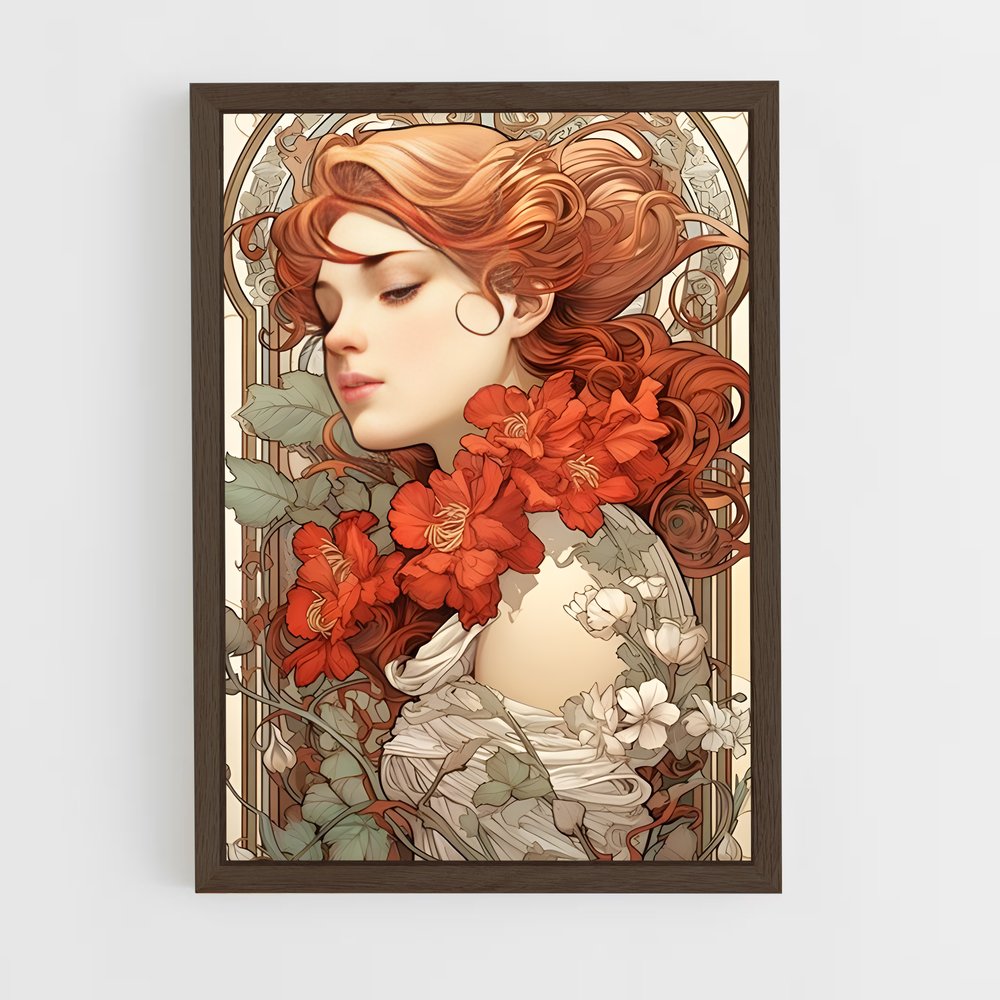 ap-art nouveau-5 cadre Bois foncé
