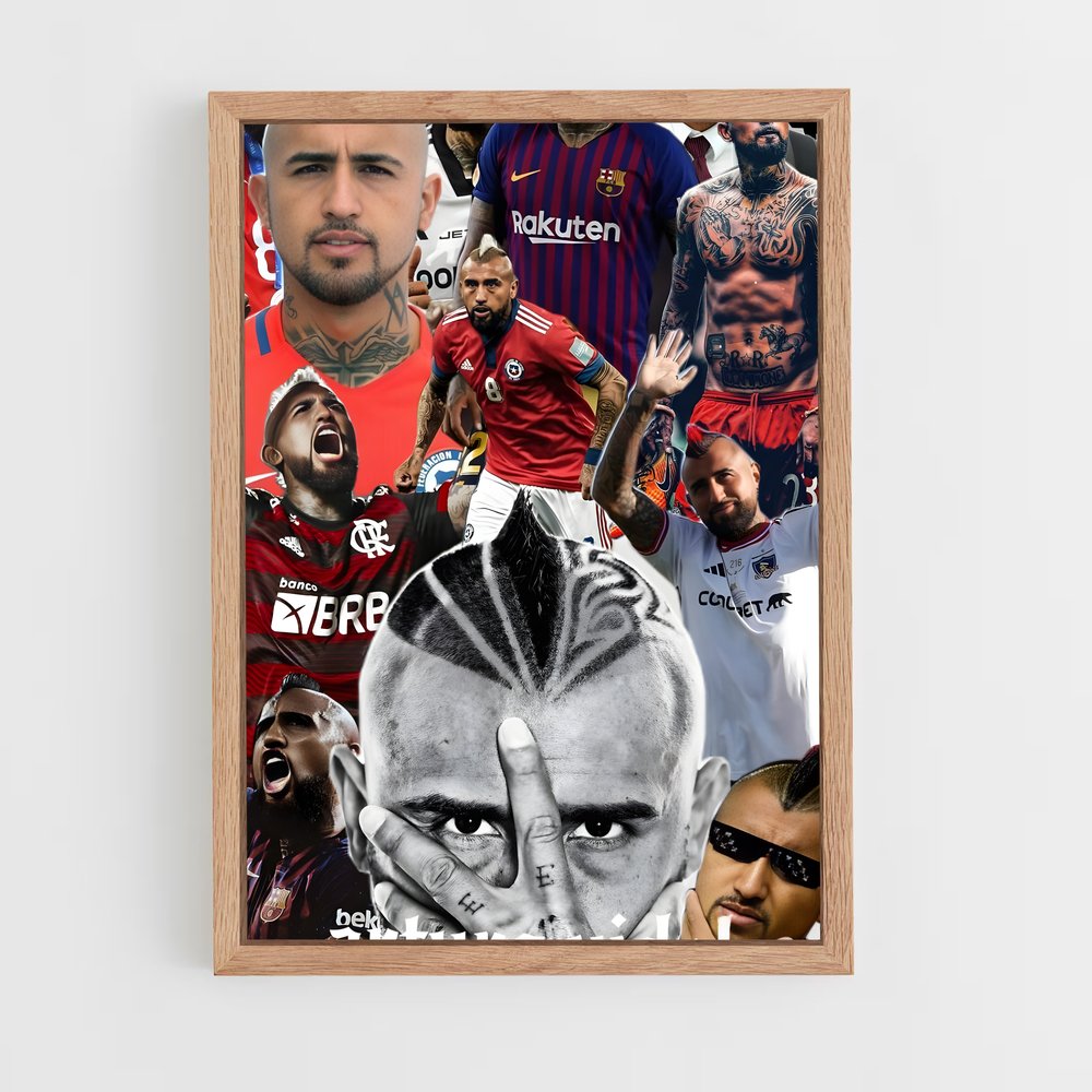 ap-arturo vidal-5 cadre Bois clair