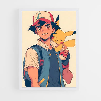 ap-ash ketchum-4 cadre Blanc