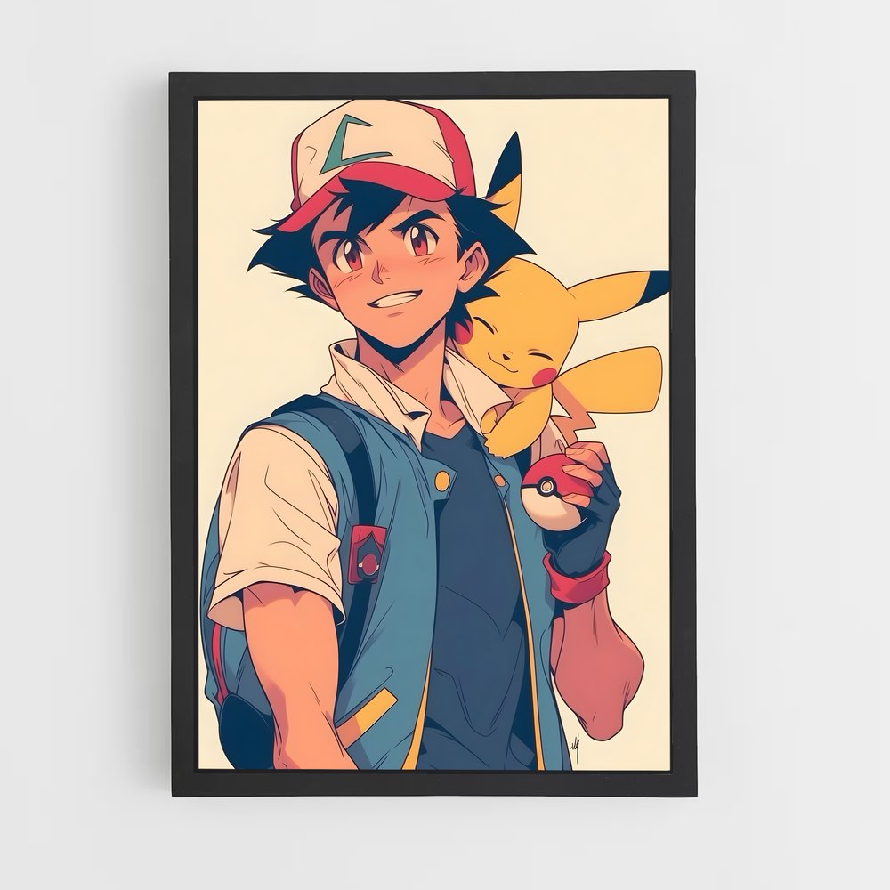 ap-ash ketchum-4 cadre Noir