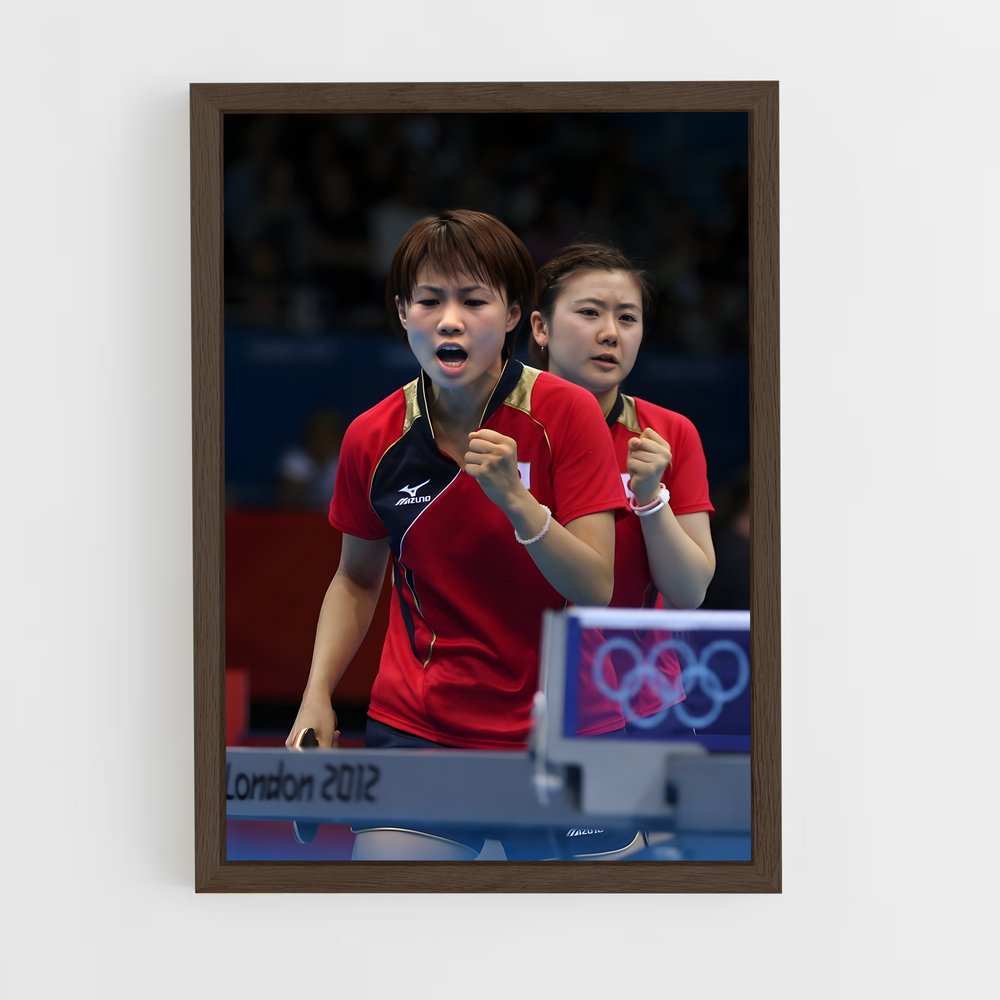 ap-asian games table tennis-3 cadre Bois foncé