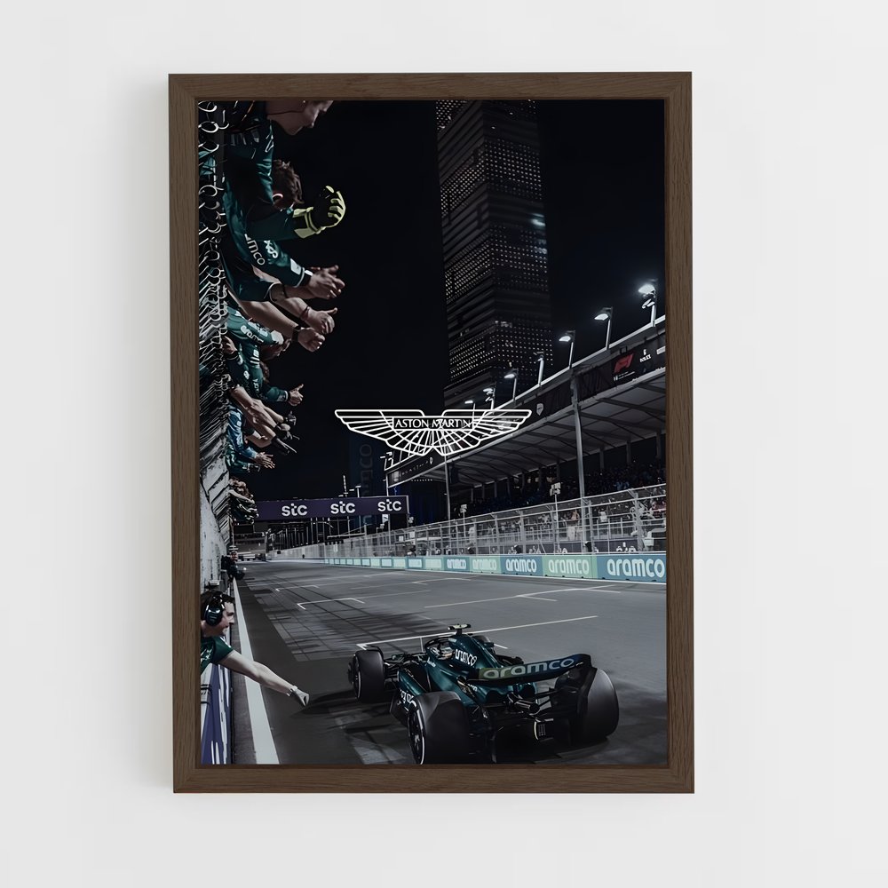 ap-aston martin f1 team-2 cadre Bois foncé