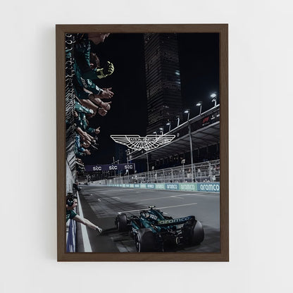 ap-aston martin f1 team-2 cadre Bois foncé