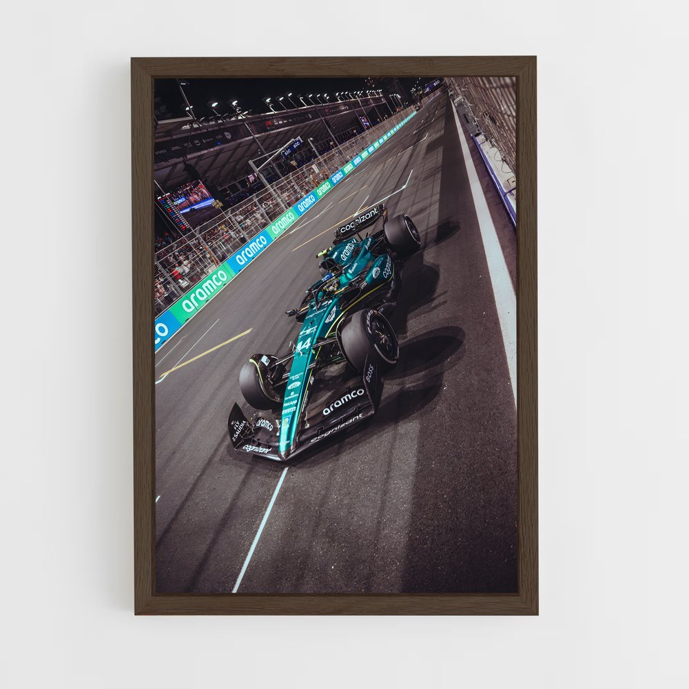 ap-aston martin f1 team-5 cadre Bois foncé