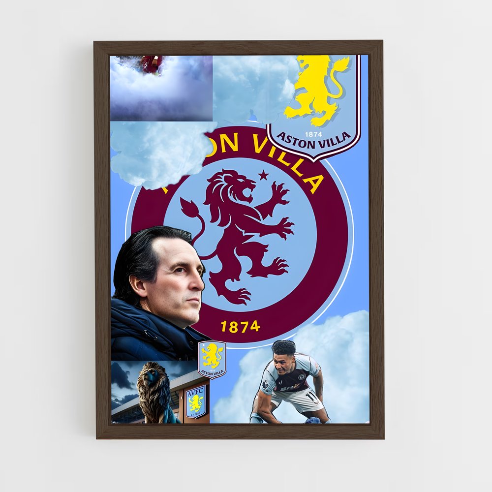 ap-aston villa fc-8 cadre Bois foncé