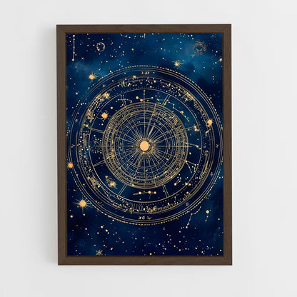 ap-astrological symbols-1 cadre Bois foncé