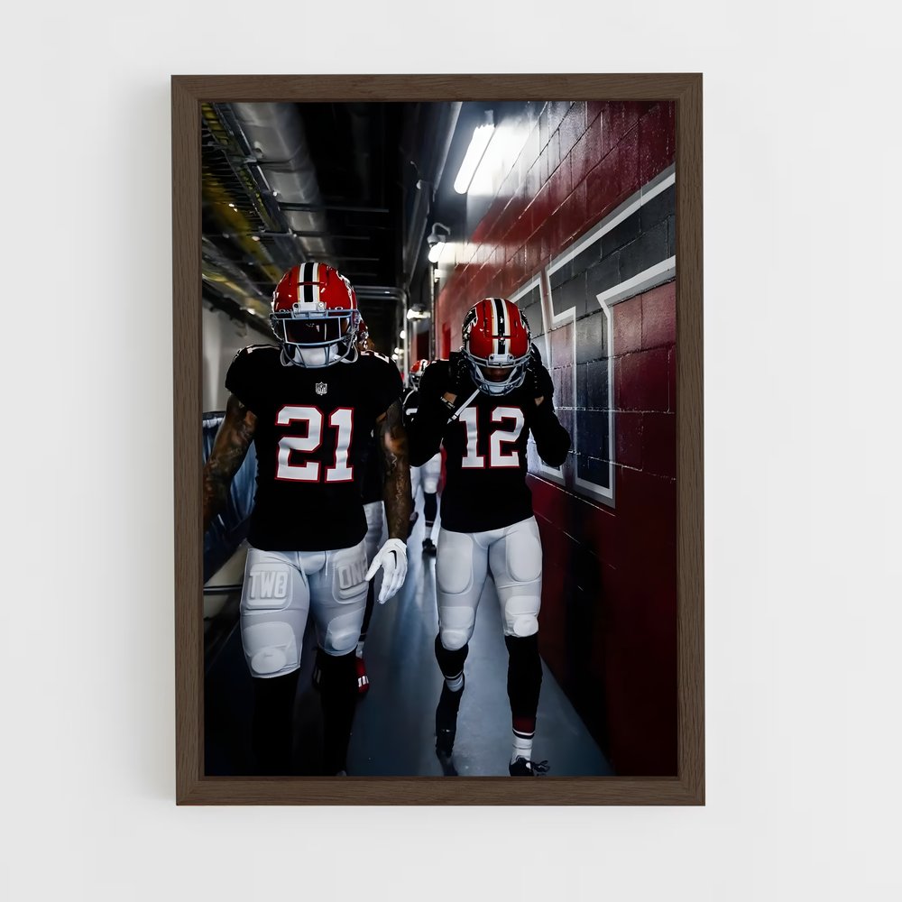 ap-atlanta falcons-1 cadre Bois foncé