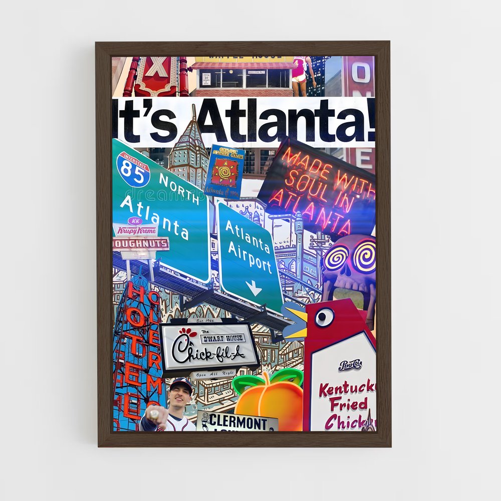 ap-atlanta hawks-5 cadre Bois foncé