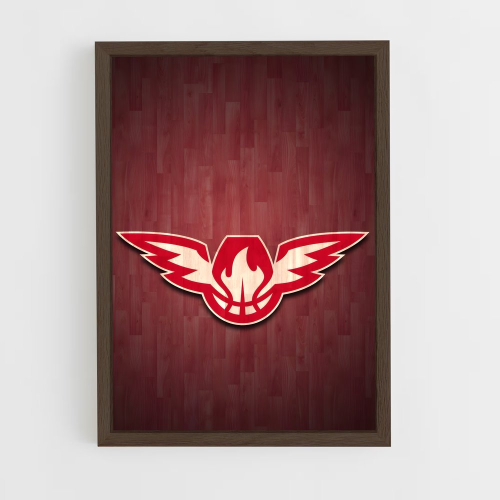 ap-atlanta hawks-6 cadre Bois foncé