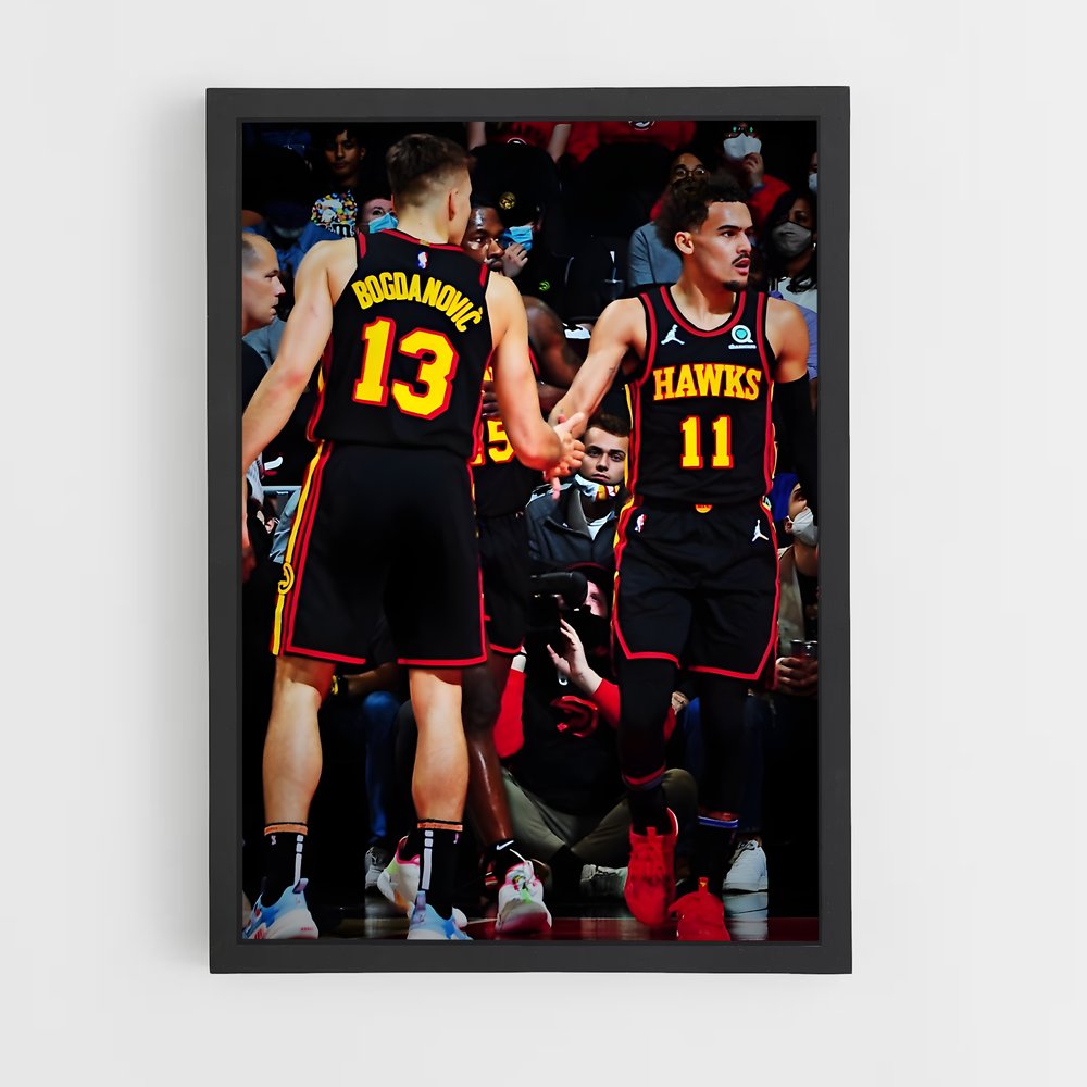 ap-atlanta hawks-8 cadre Noir