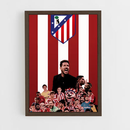 ap-atletico madrid cf-8 cadre Bois foncé