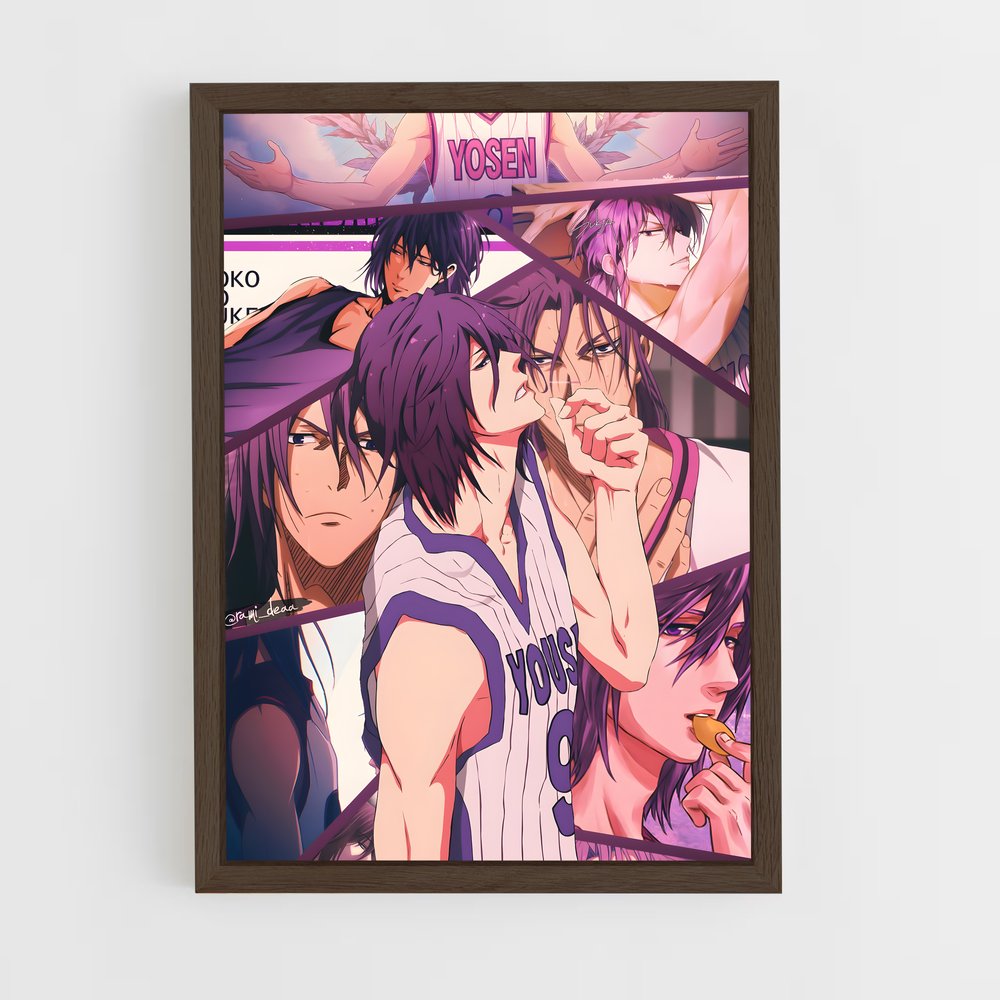 ap-atsushi murasakibara-4 cadre Bois foncé
