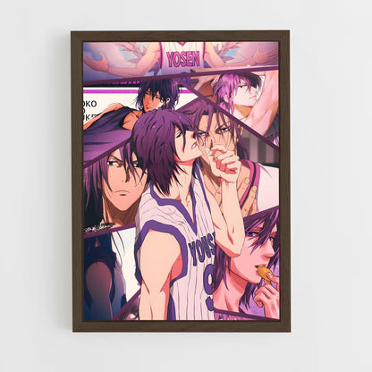 ap-atsushi murasakibara-4 cadre Bois foncé