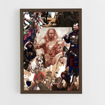 ap-attila the hun-2 cadre Bois foncé