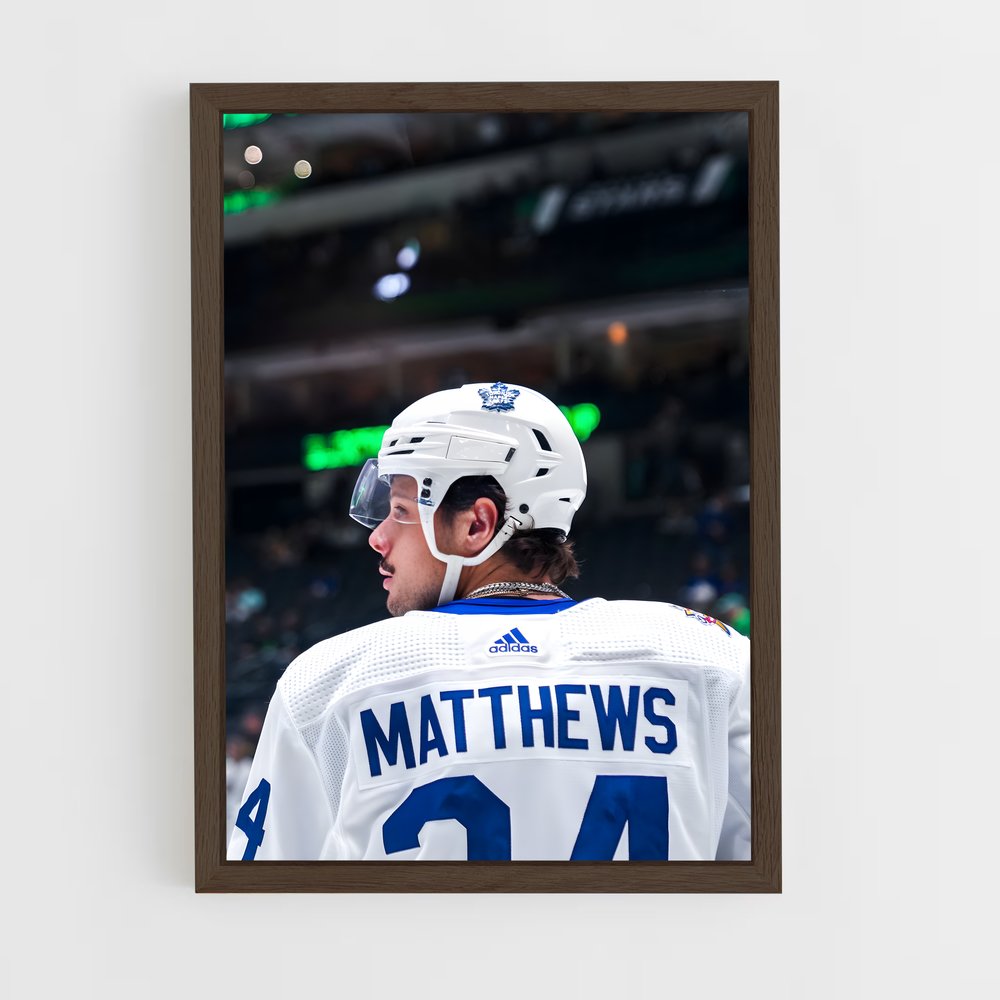 ap-auston matthews-5 cadre Bois foncé