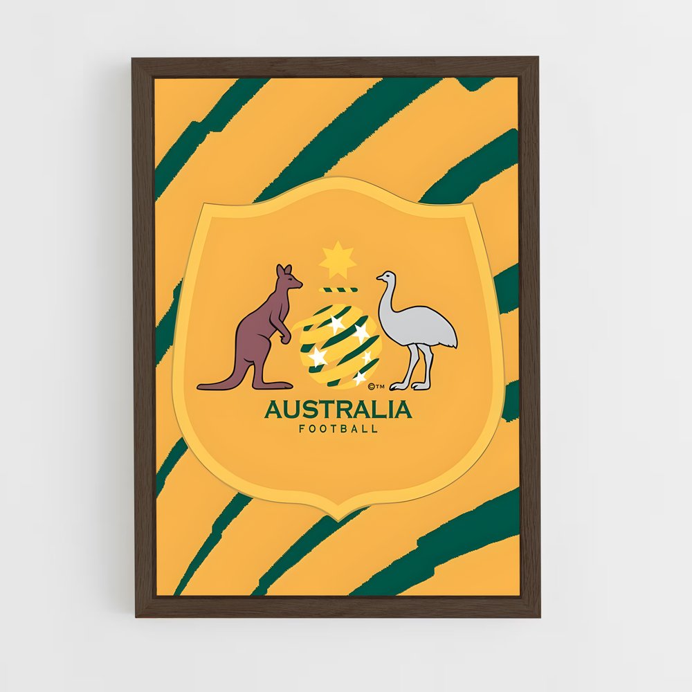 ap-australia national football team-1 cadre Bois foncé
