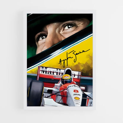 ap-ayrton senna-10 cadre Blanc