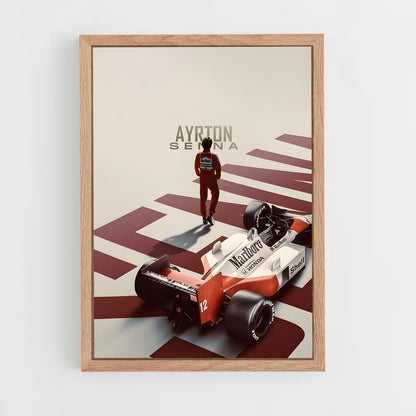 ap-ayrton senna-7 cadre Bois clair