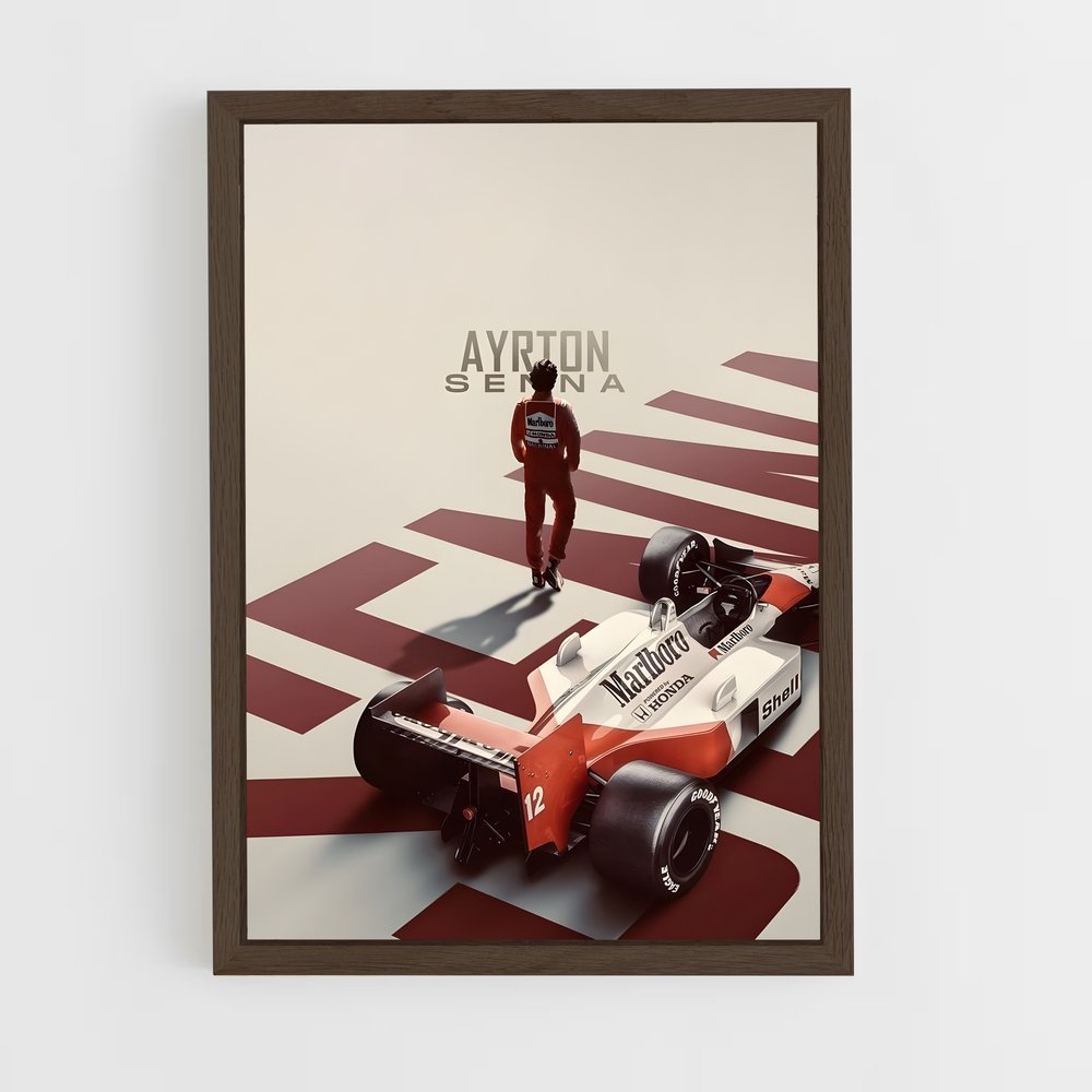 ap-ayrton senna-7 cadre Bois foncé